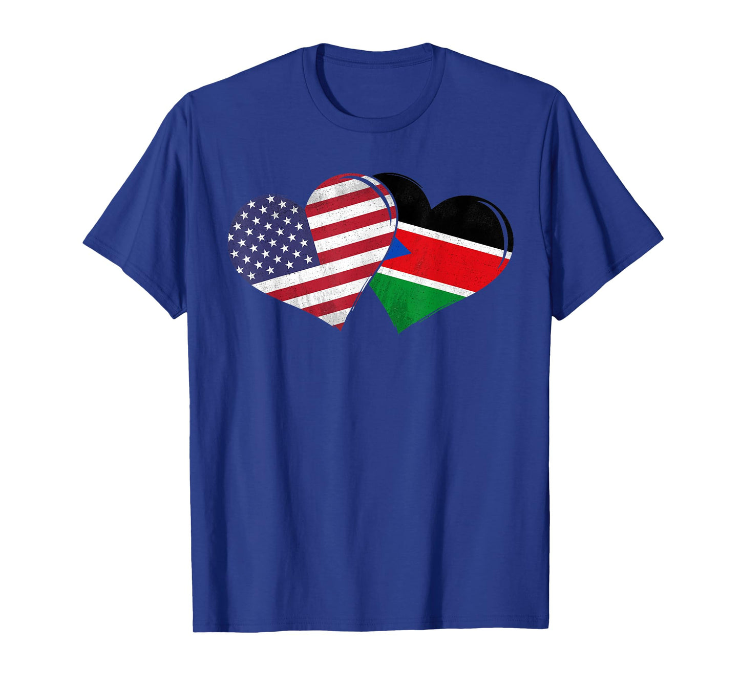 Vintage South Sudan - American Flag Heart T-Shirt