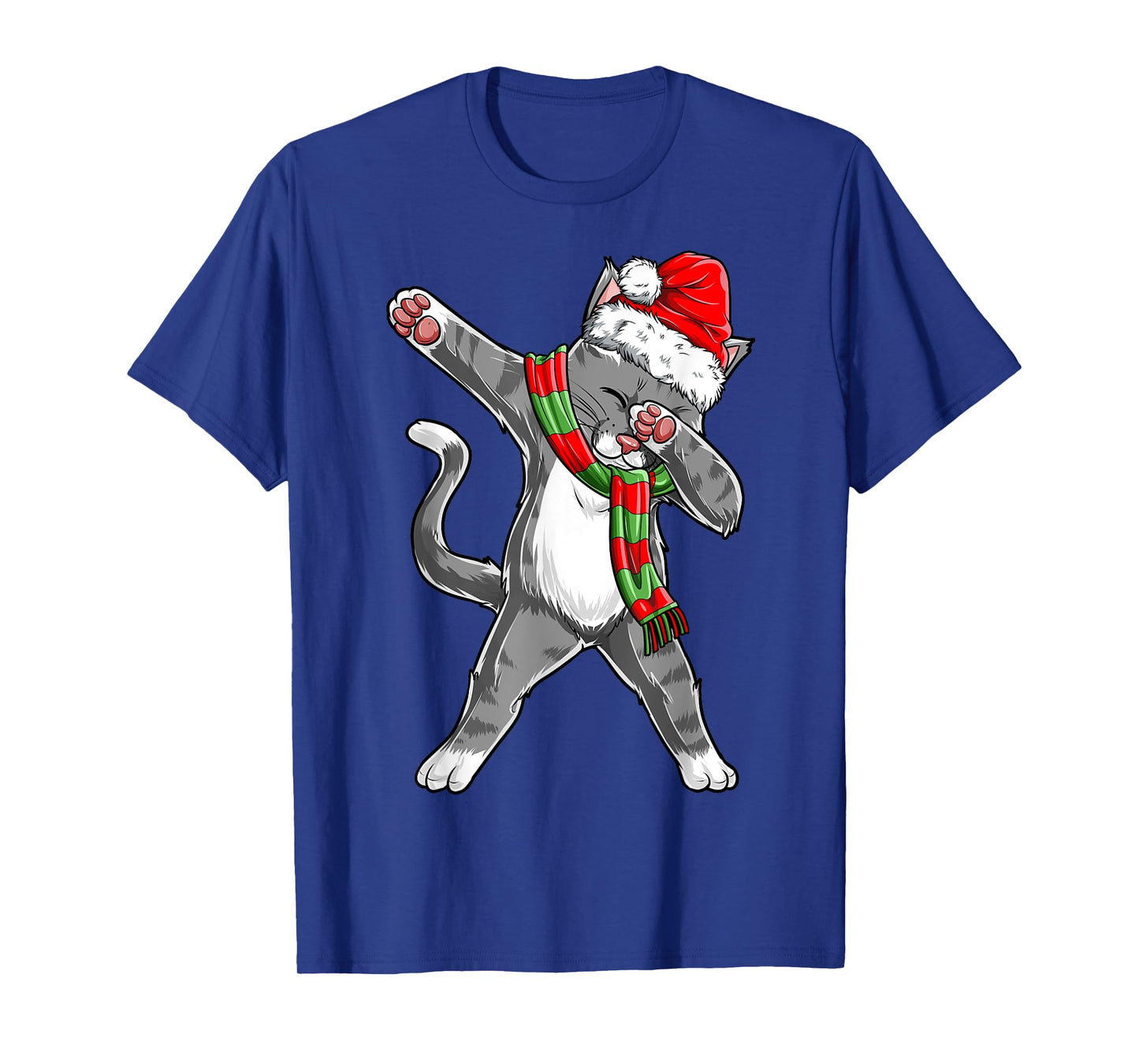 Dabbing Cat Santa Christmas Gift Kids Boys Girls Catmas Xmas T-Shirt