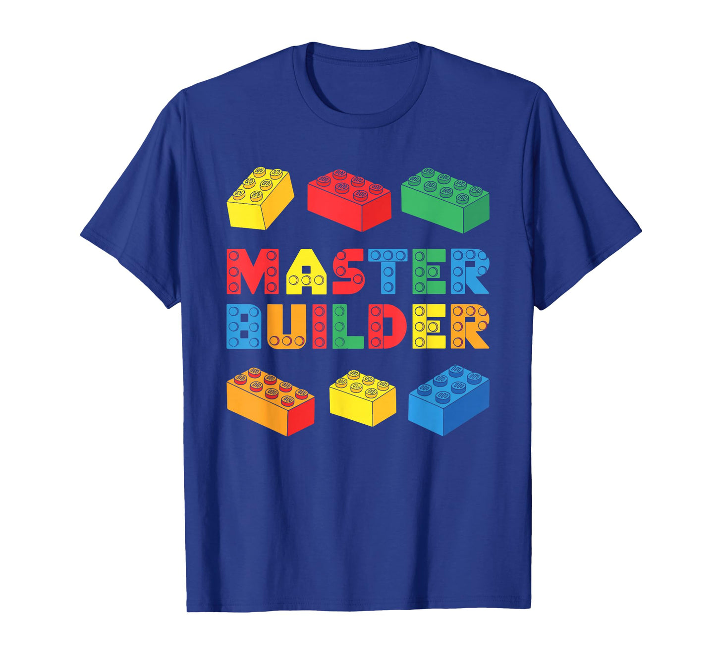 Master Builder Shirt Bricks Blocks Adult Kids Boys Girls T-Shirt