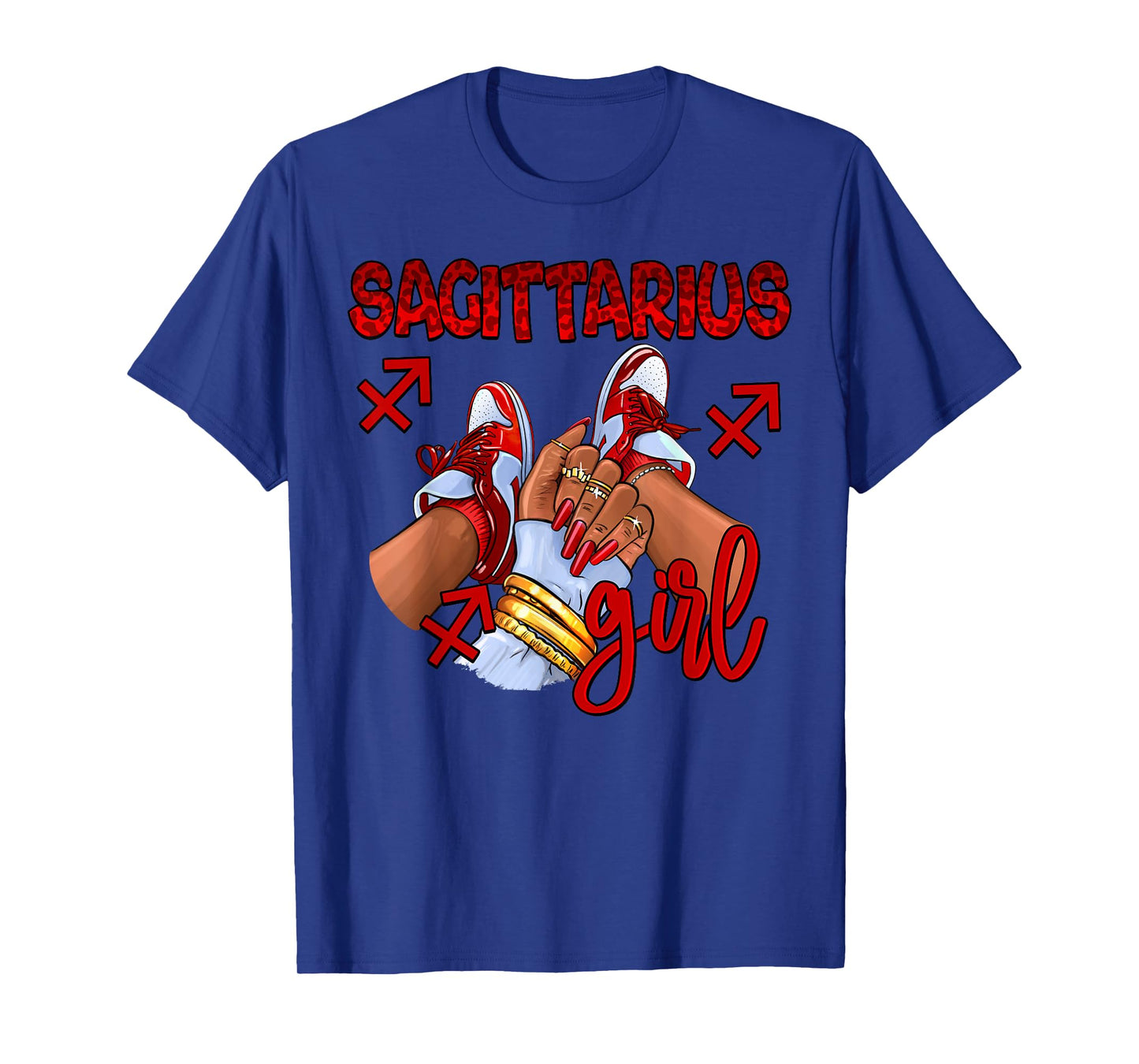 Sagittarius Girl Birthday Women Sneakers Zodiac Sign Bday T-Shirt