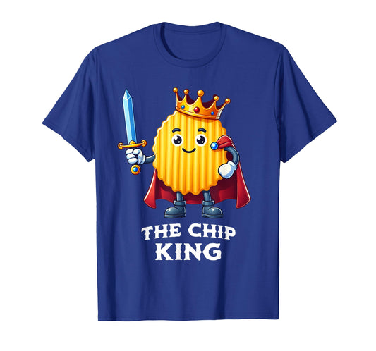 Chip King Funny Potato Chips Snack Food Joke T-Shirt