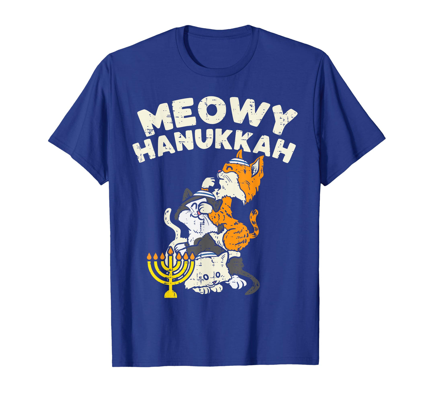 Meowy Hanukkah Cats Kitten Cute Hanukkah Pajamas Chanukah PJ T-Shirt