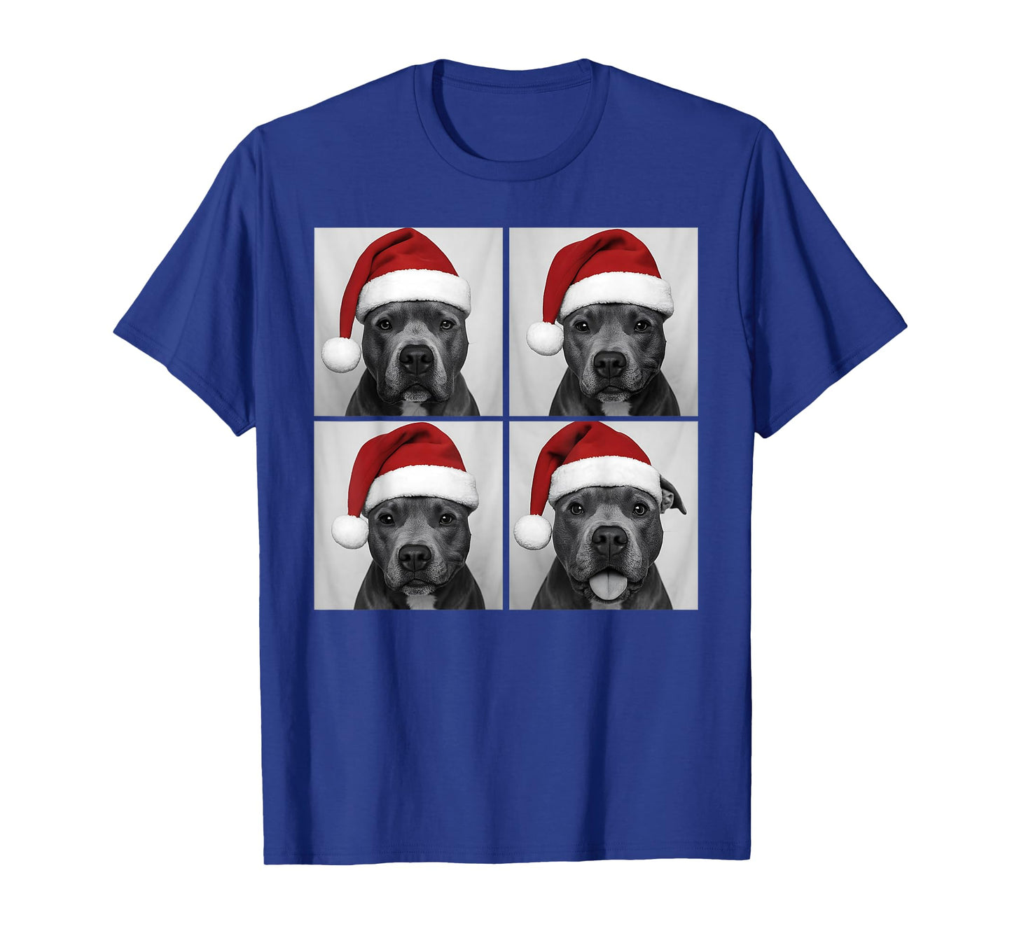 Funny Christmas Pitbull Santa Pittie Dog Lover Photo Booth T-Shirt