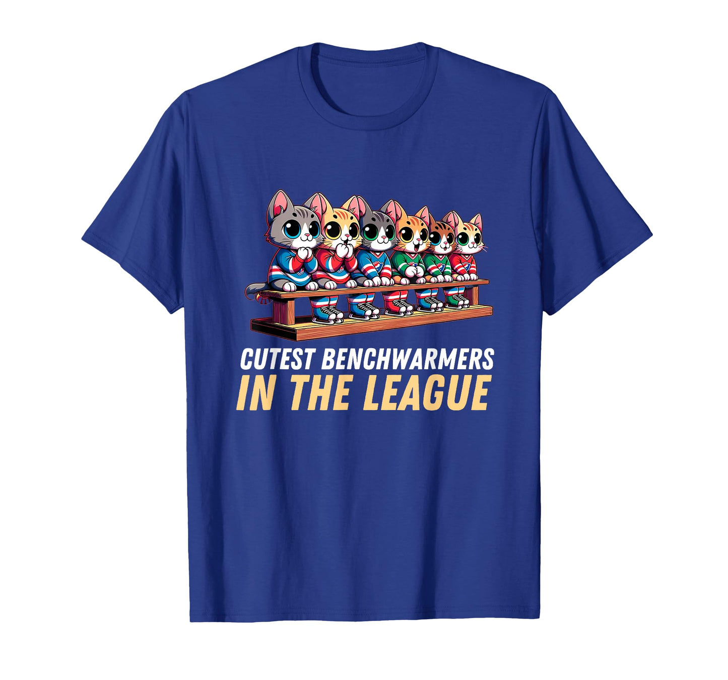 Cutest Benchwarmers in the League: Kitten Lineup Hockey Tee T-Shirt