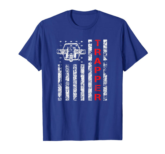 Trapping T-Shirt with an American Flag and a Coyote Trap T-Shirt