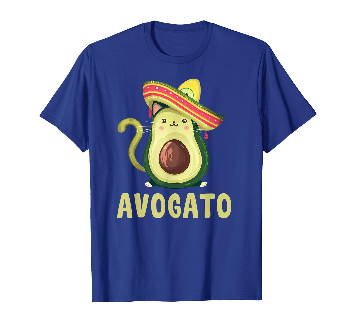 Cute Avogato Funny Cinco de Mayo Cat Avocado Kids Women Men T-Shirt