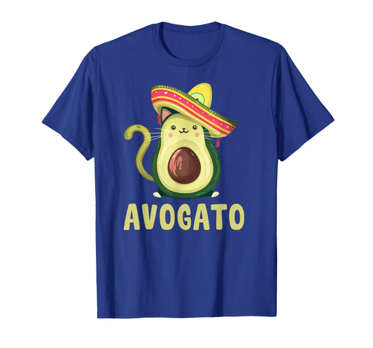 Cute Avogato Funny Cinco de Mayo Cat Avocado Kids Women Men T-Shirt