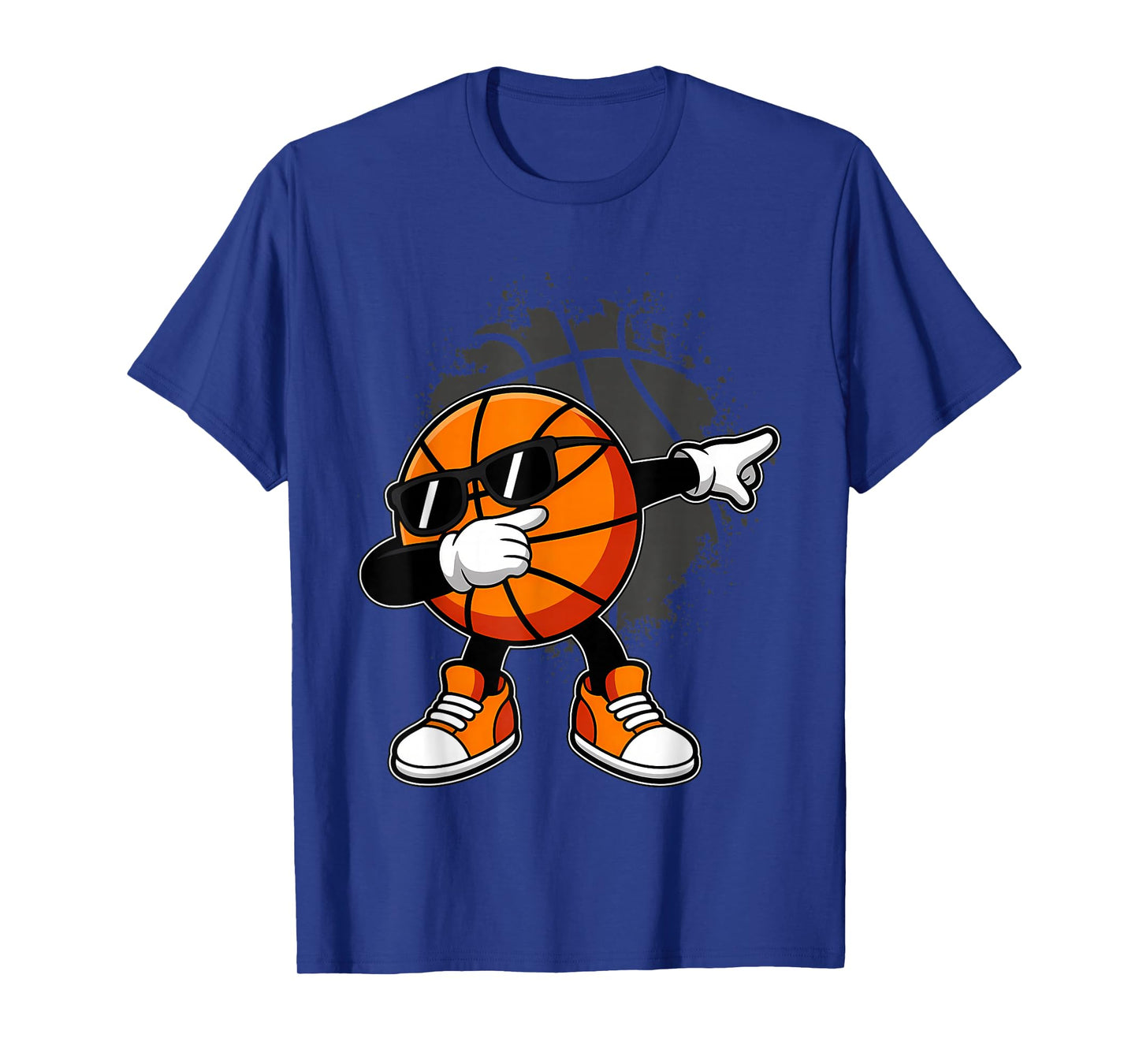 Dabbing Basketball Ball with Sunglasses Funny Basketball T-Shirt