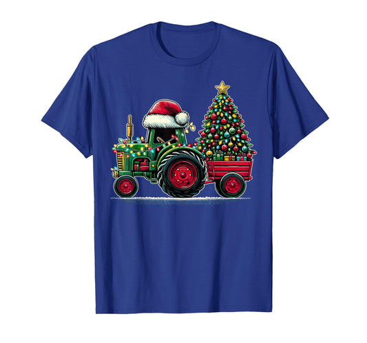 Christmas Tractor Santa Xmas Farm Truck T-Shirt