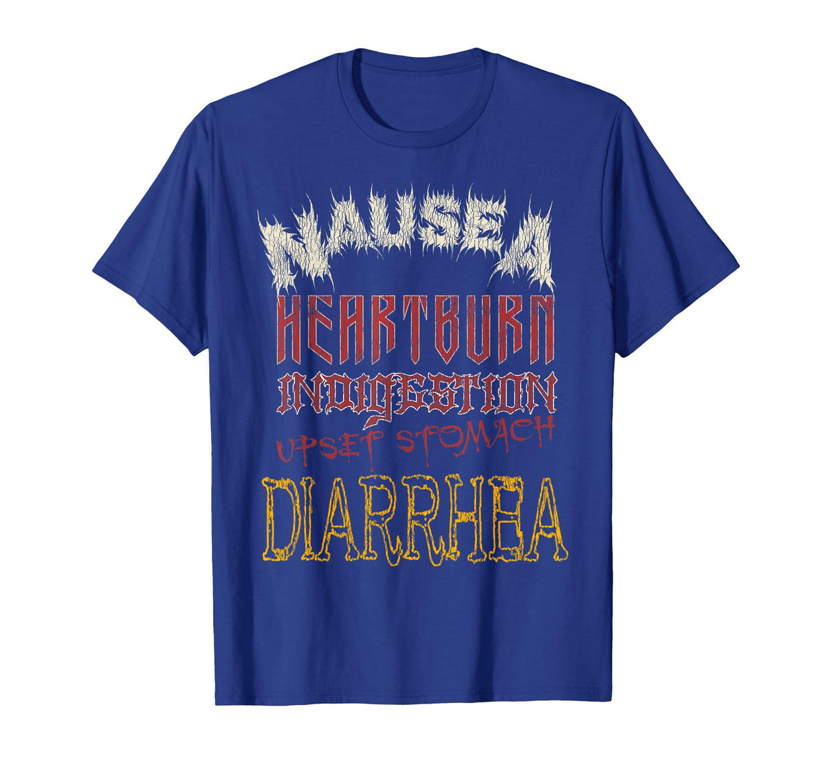 Thrash Metal Shirt, Funny Heavy Nausea Heartburn Concert T-Shirt