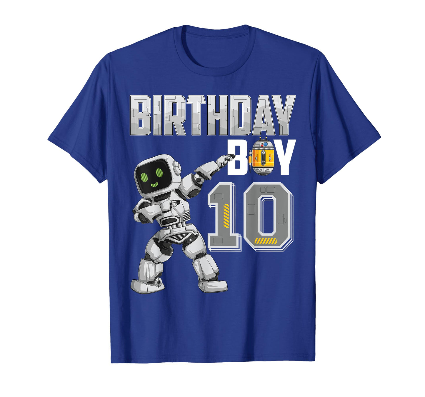 10 Year Old dabbing Robot 10th Birthday Science Robotics T-Shirt