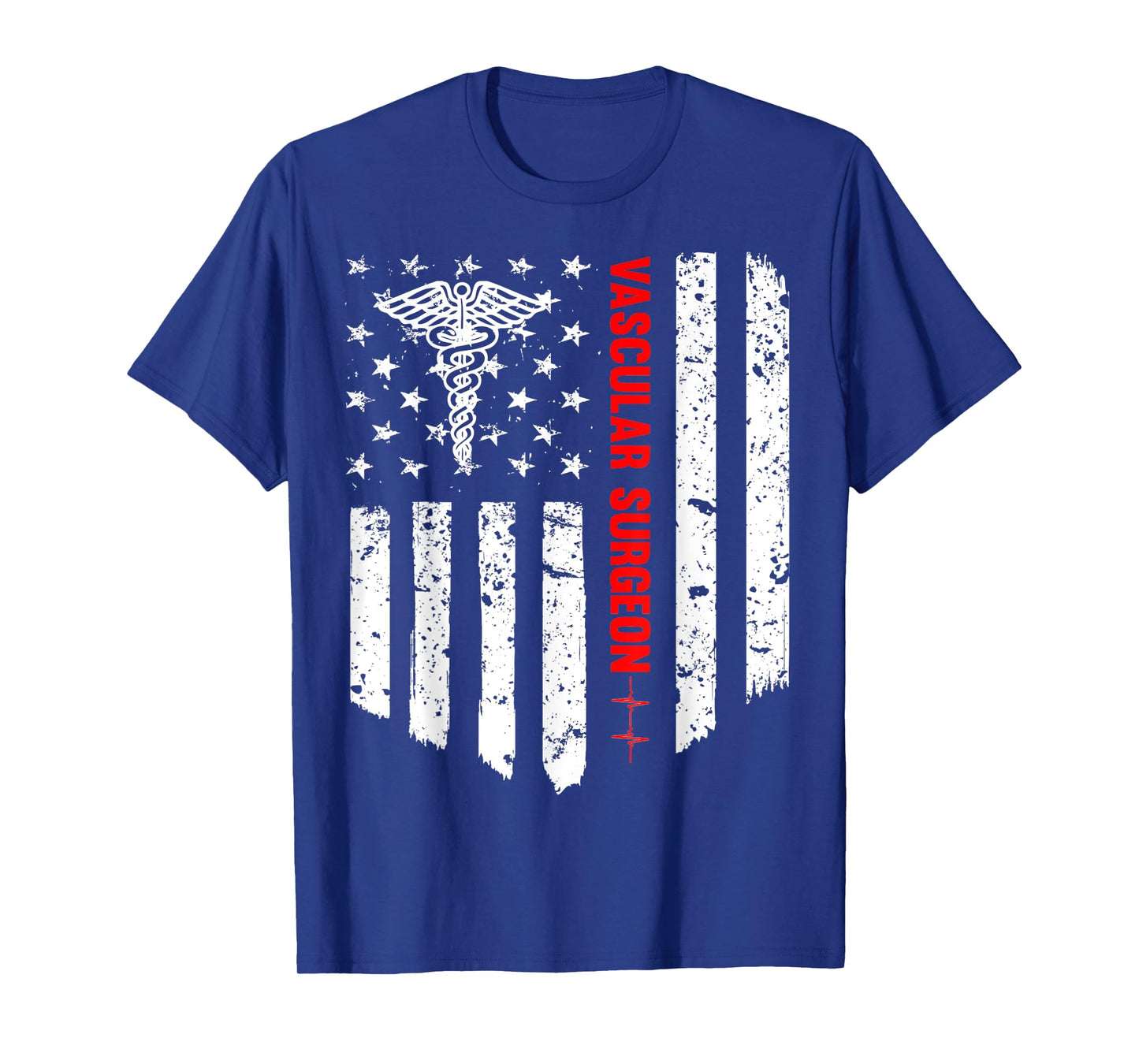 Vascular Surgeon American Flag Patriotic Medicine Gift Women Men T-Shirt