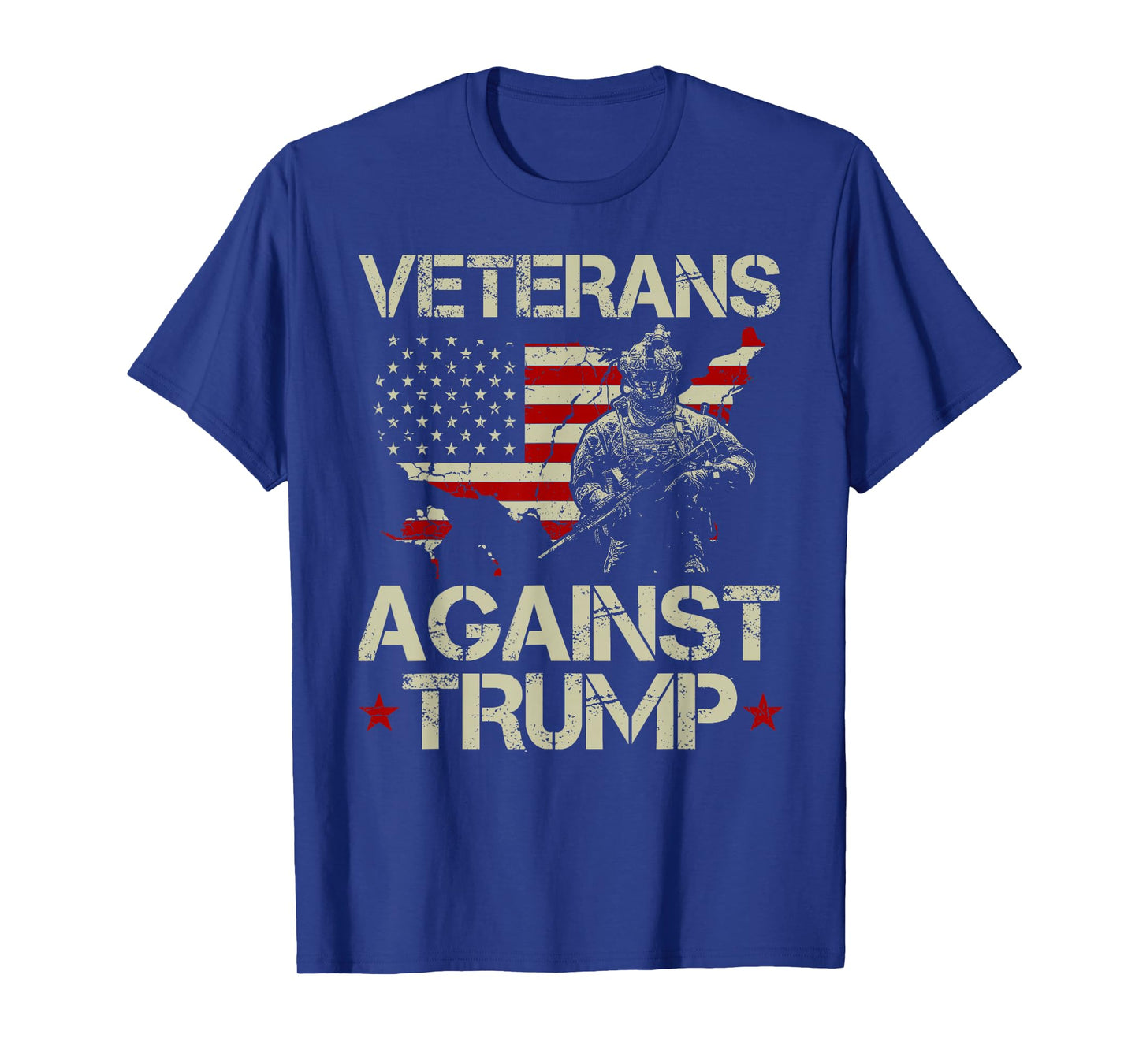 Veterans Against Donald Trump American Flag Gift T-Shirt T-Shirt