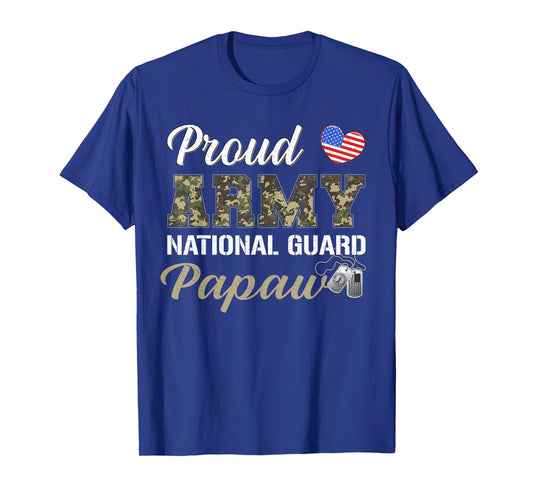 Retro Proud Army National Guard Papaw Military Pride Costume T-Shirt
