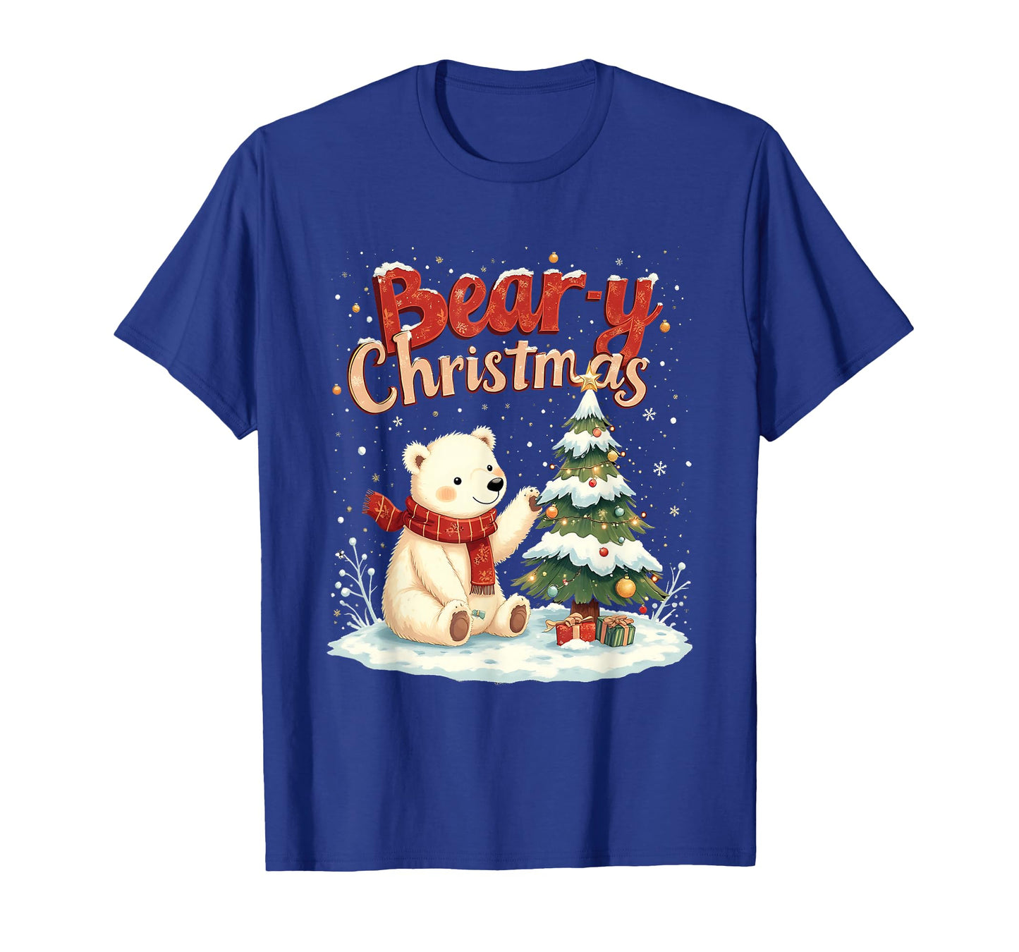 Bear-y Christmas Cute Polar Bear Holiday Pun Gift T-Shirt