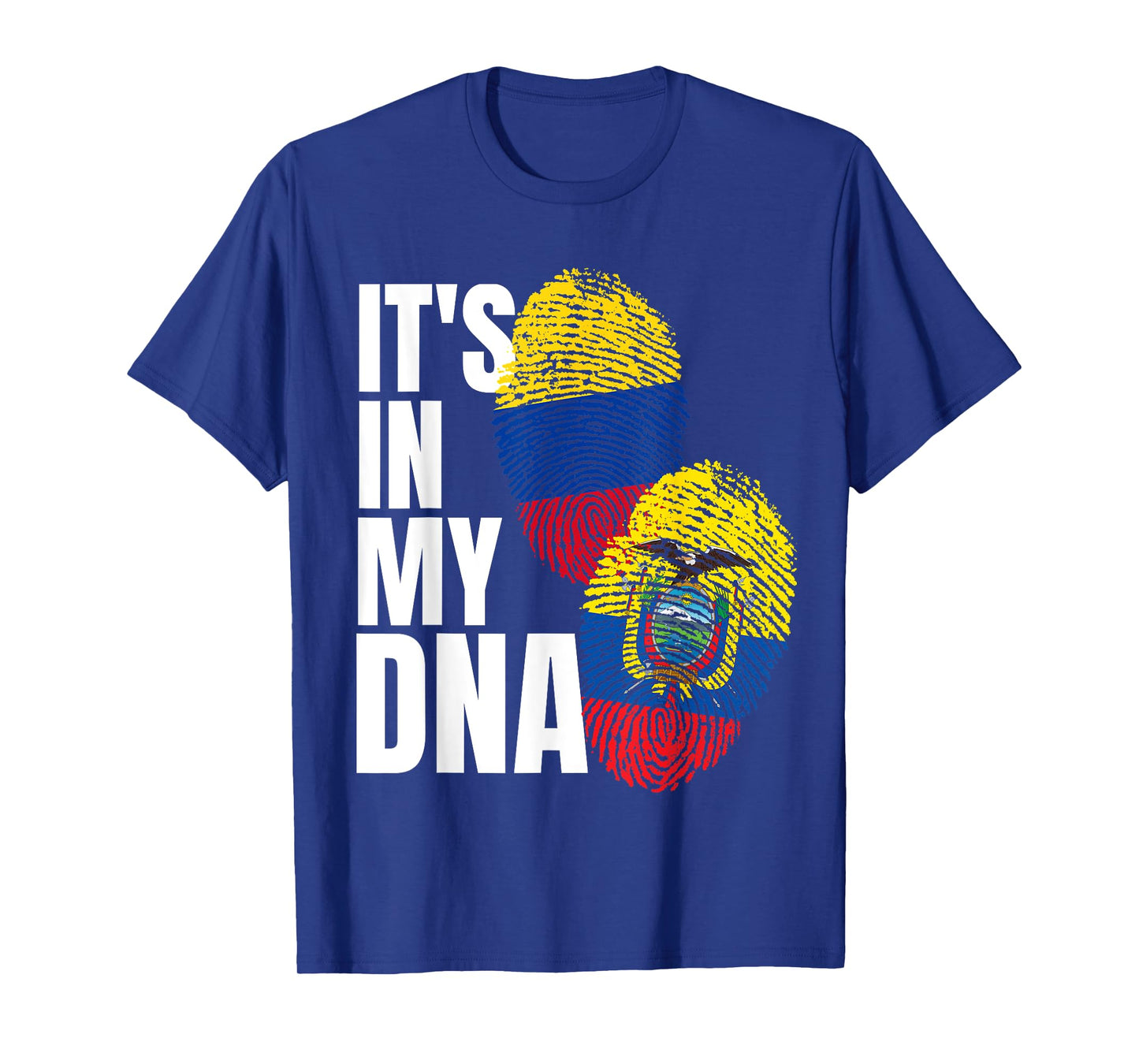 Ecuadorian And Colombian DNA Mix Flag Heritage T-Shirt