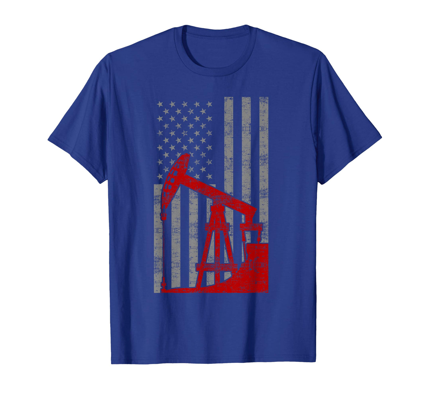 Landman USA Flag Oil Rig US Worker Funny Gift T-Shirt