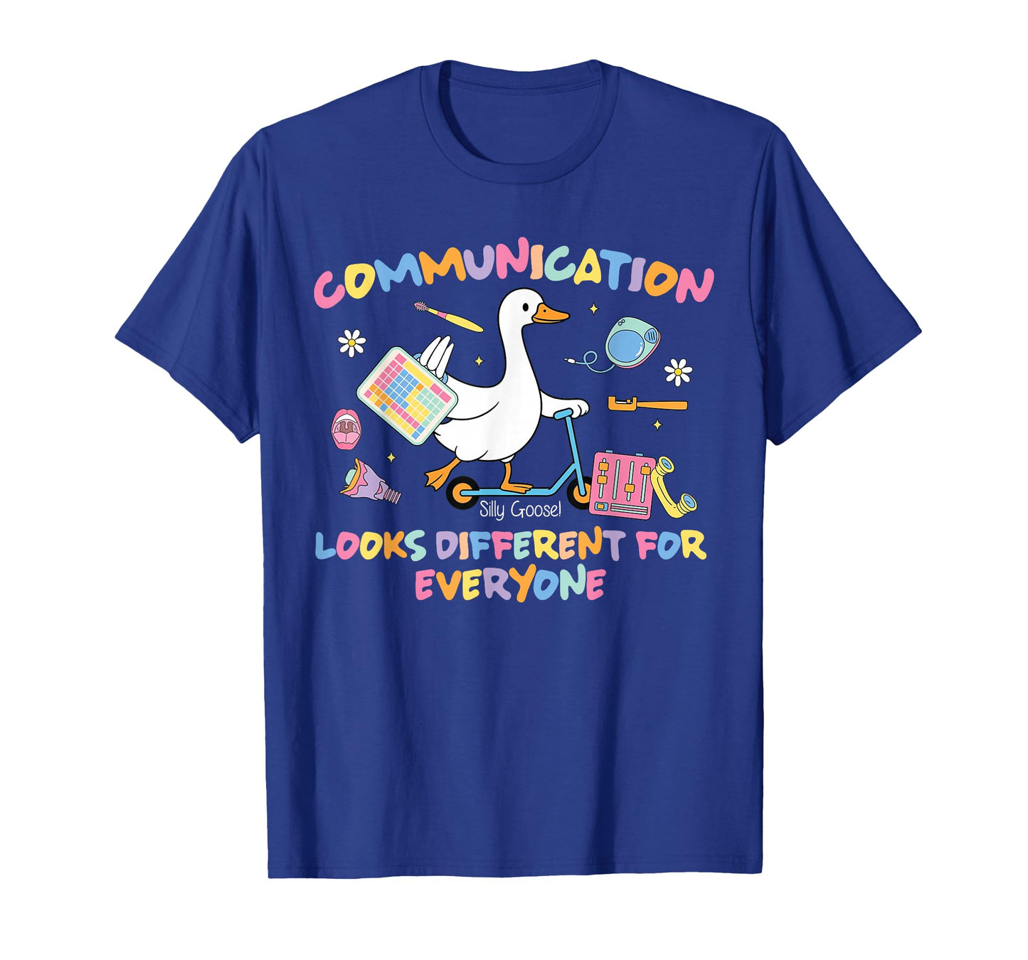Speech Therapy SLP Silly Goose Communication Looks Different T-Shirt
