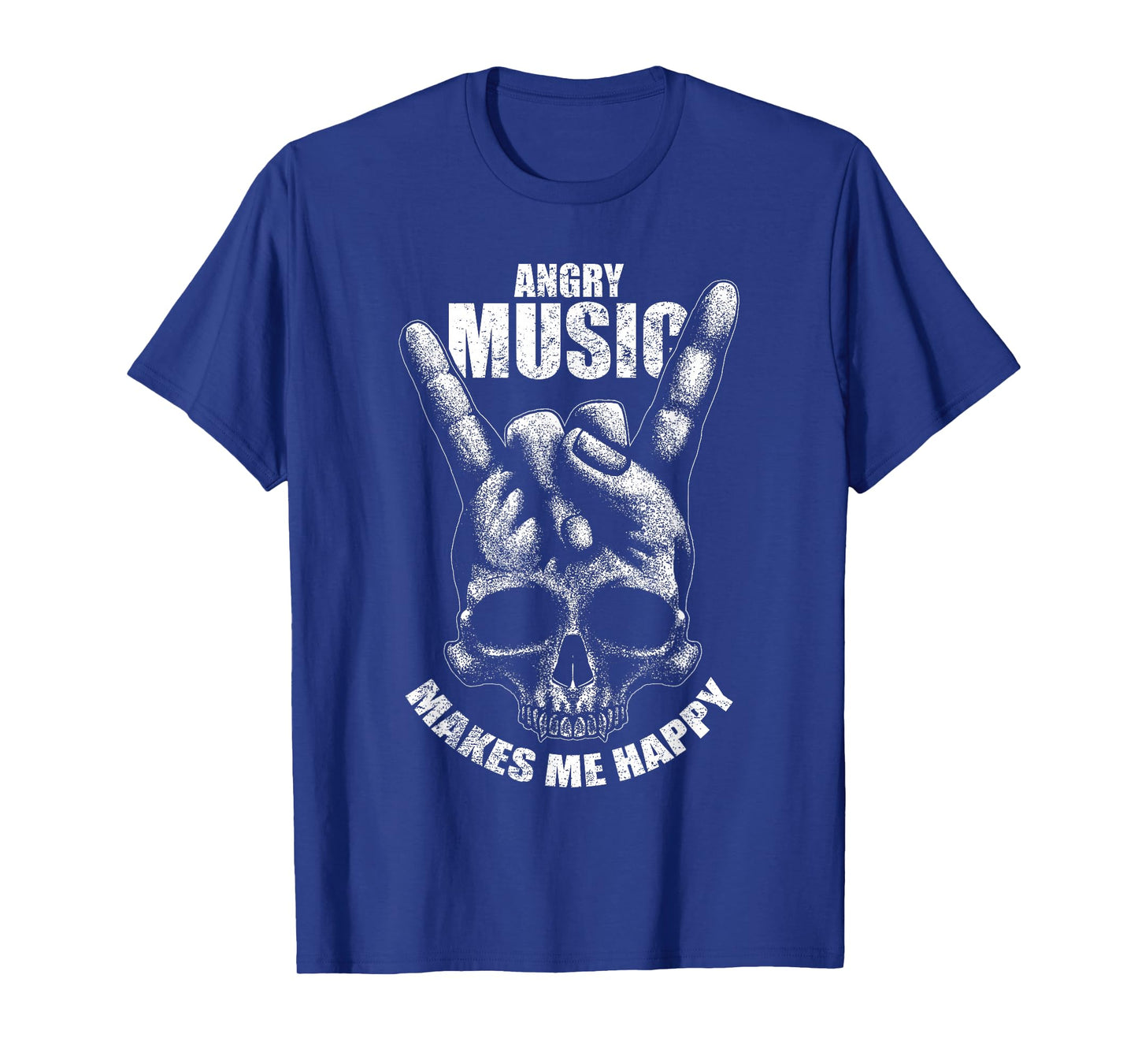 Angry Music Makes Me Happy Funny Rock Metal T-Shirt