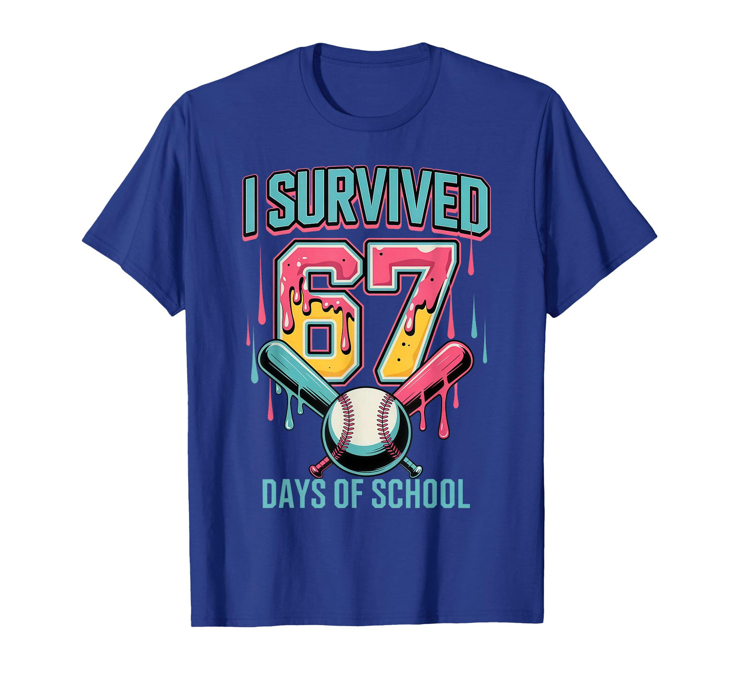 I Survived 67 Days of School Funny Six Seven Meme Teacher T-Shirt