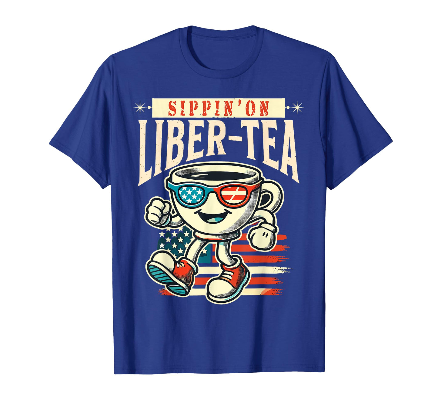 Sippin' On Liber-Tea Retro Vintage Design T-Shirt