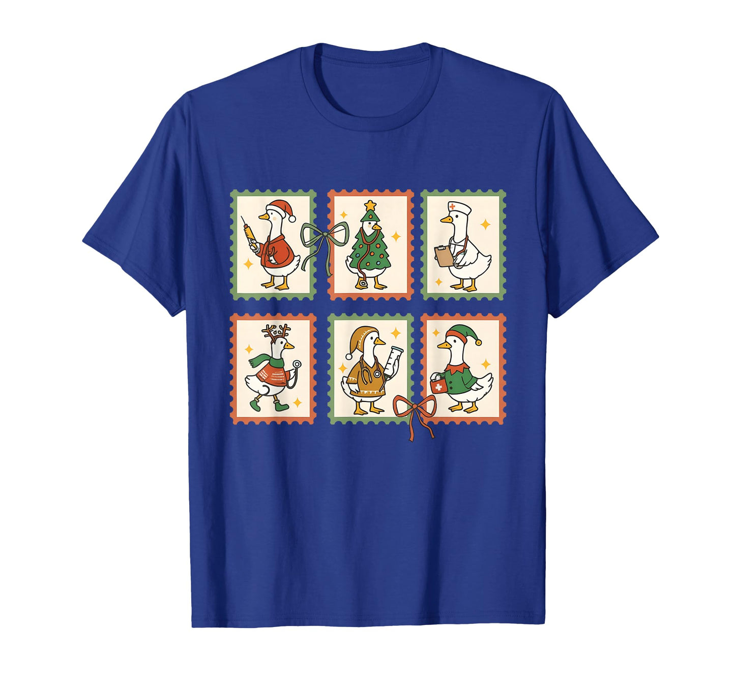 Christmas Goose Funny Nurse RN Festive Holiday Men Women T-Shirt