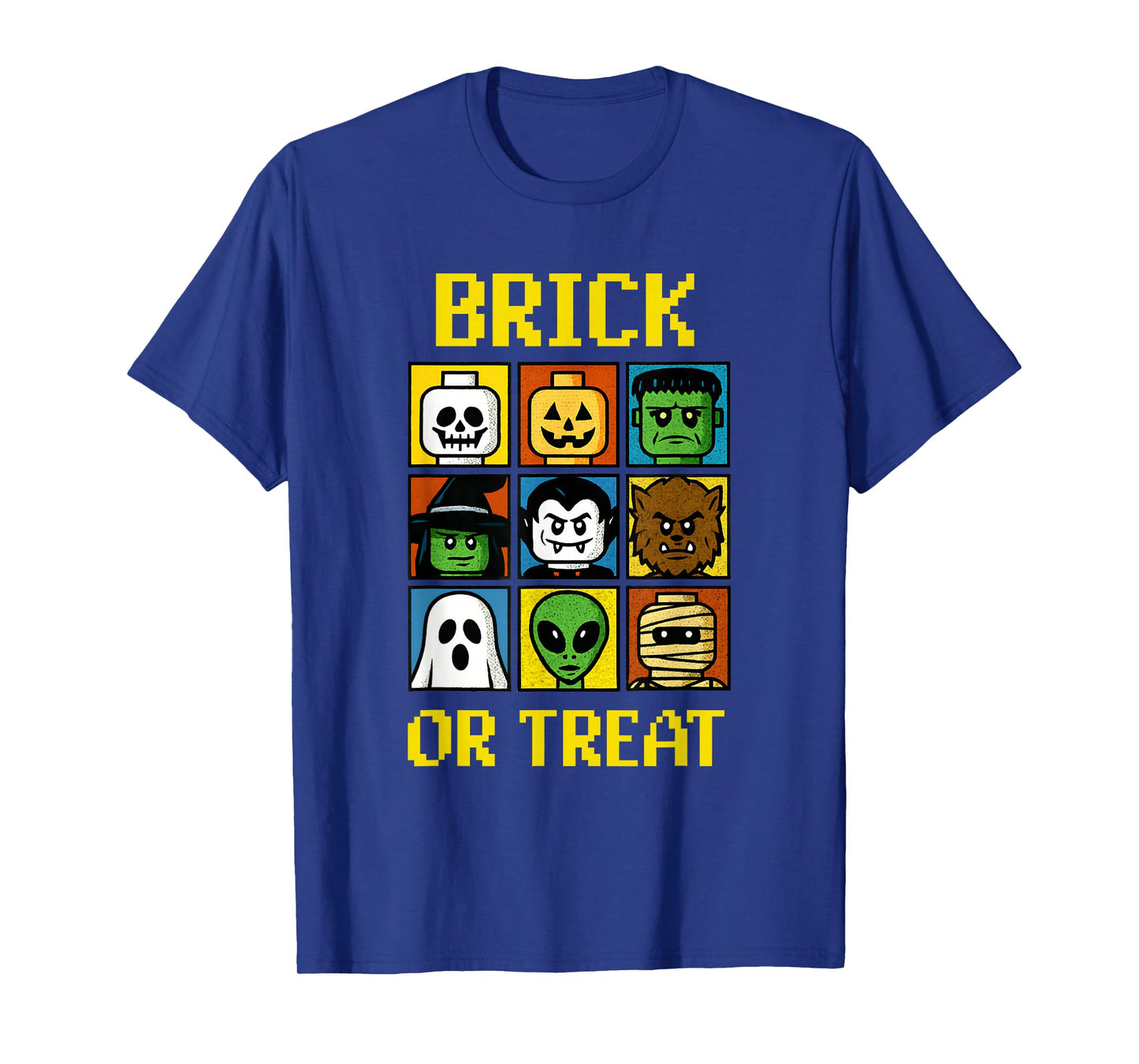 Brick or Treat Halloween Costume Master Builder Blocks Kids T-Shirt