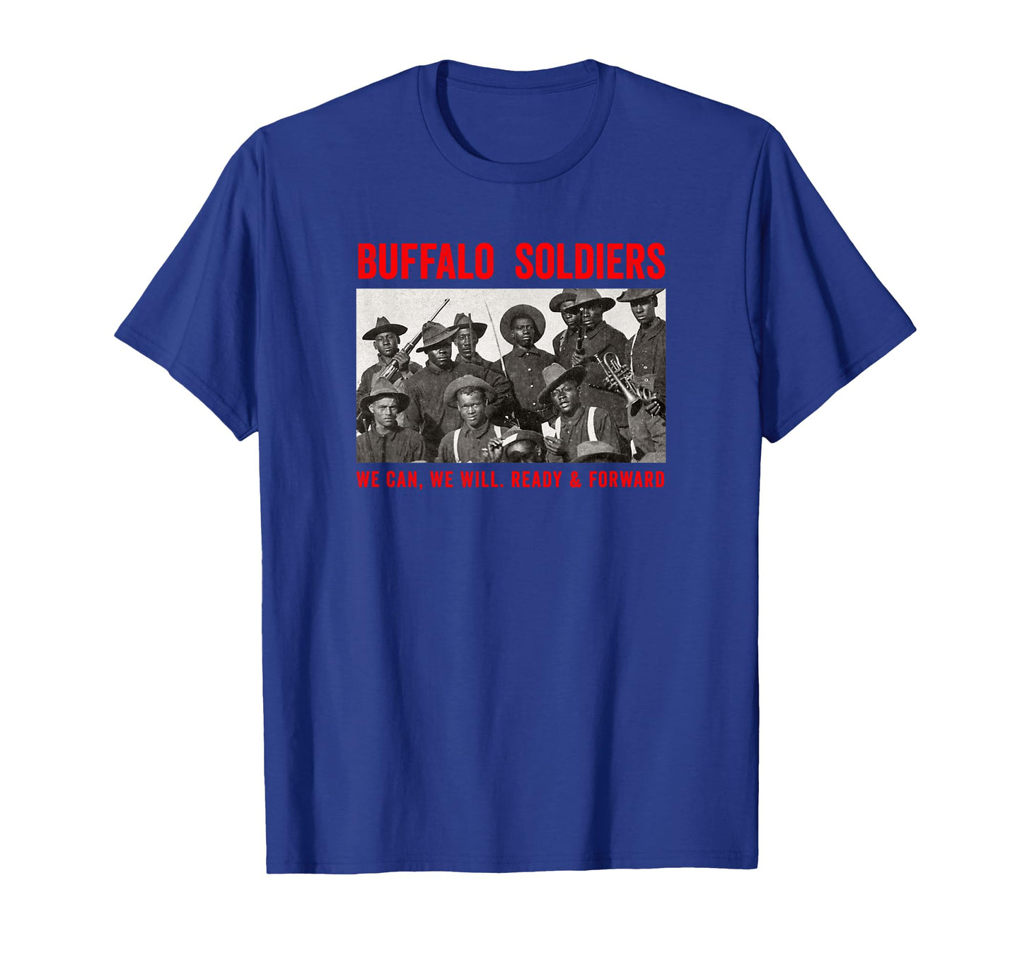 Buffalo Soldiers 9th and 10th Cavalry African American Heros T-Shirt Small