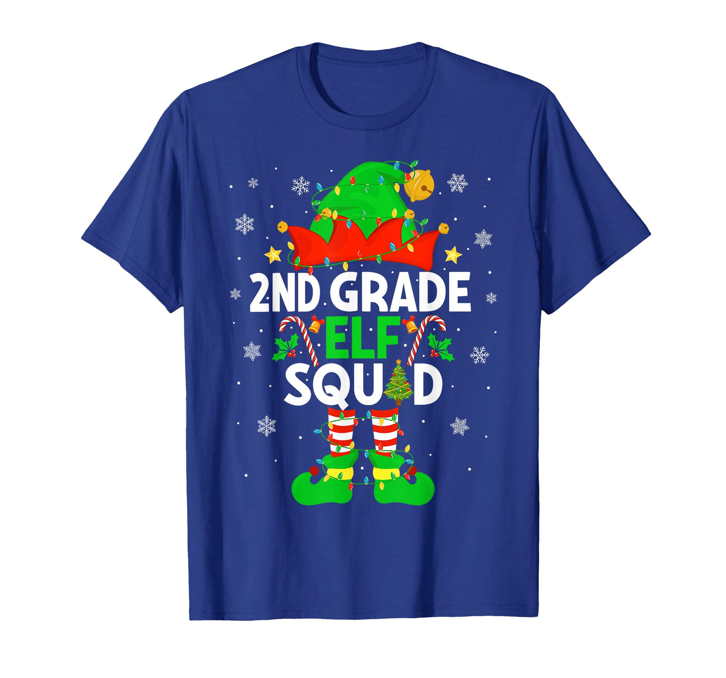 2nd Grade Elf Squad Christmas Second Grade Xmas Teacher T-Shirt