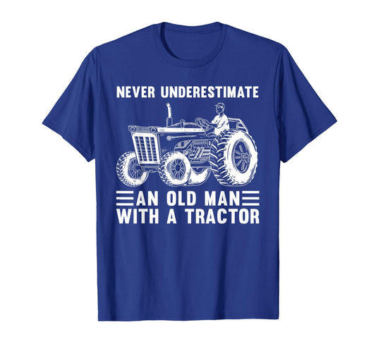 Cool Tractor Design For Grandpa Men Tractor Driver Farming T-Shirt