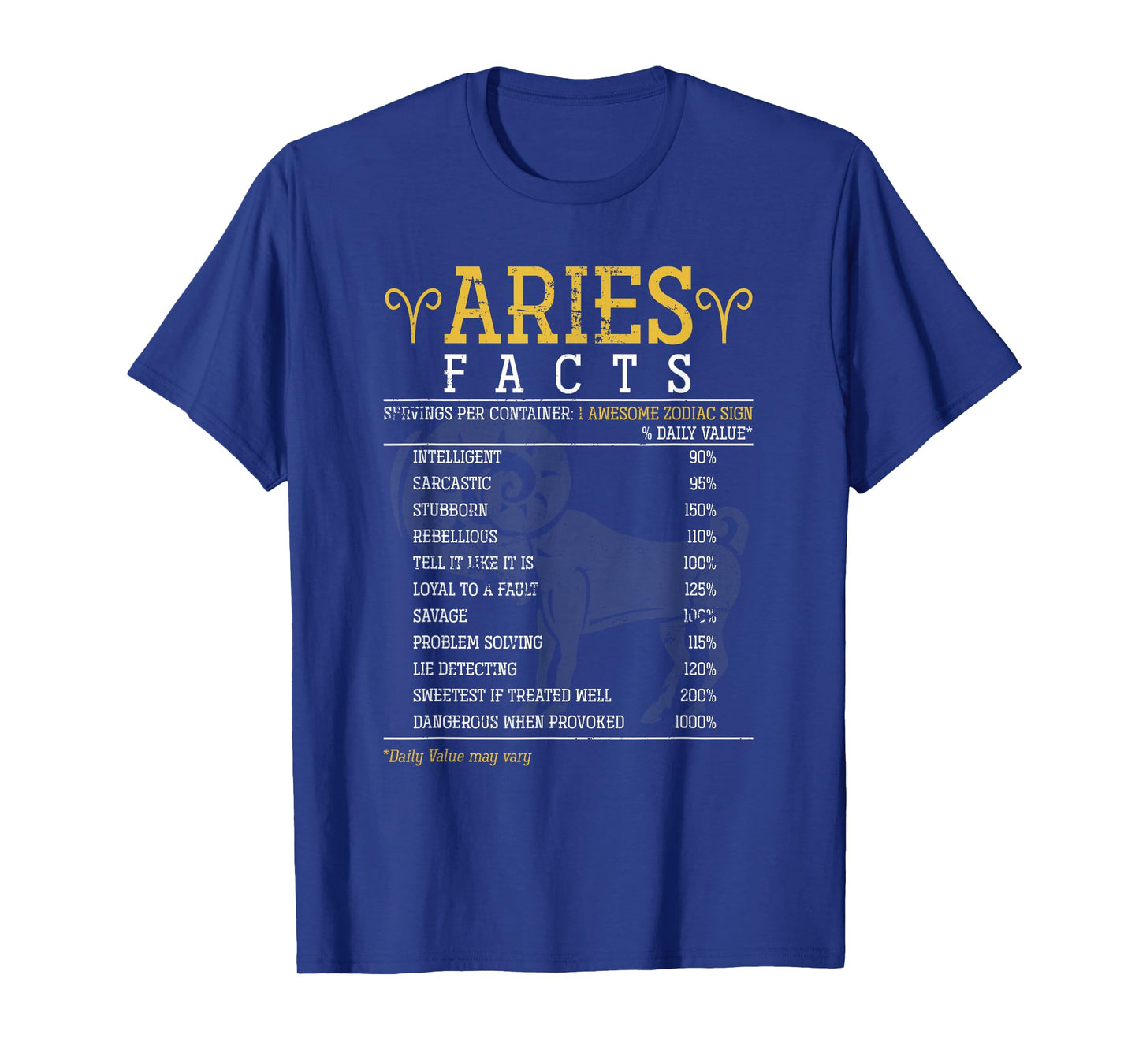 Aries Facts Zodiac Sign T-Shirt