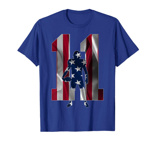 NUMBER 11 YEARS FOOTBALL 11TH BIRTHDAY T-Shirt