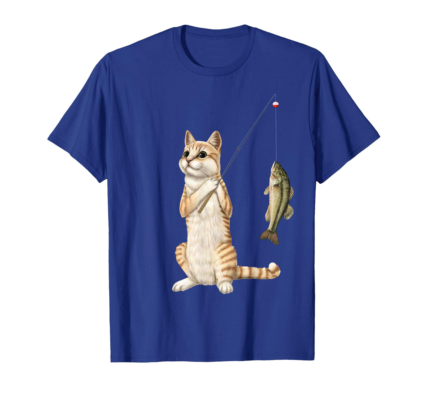 Fishing cat with a bass T-Shirt