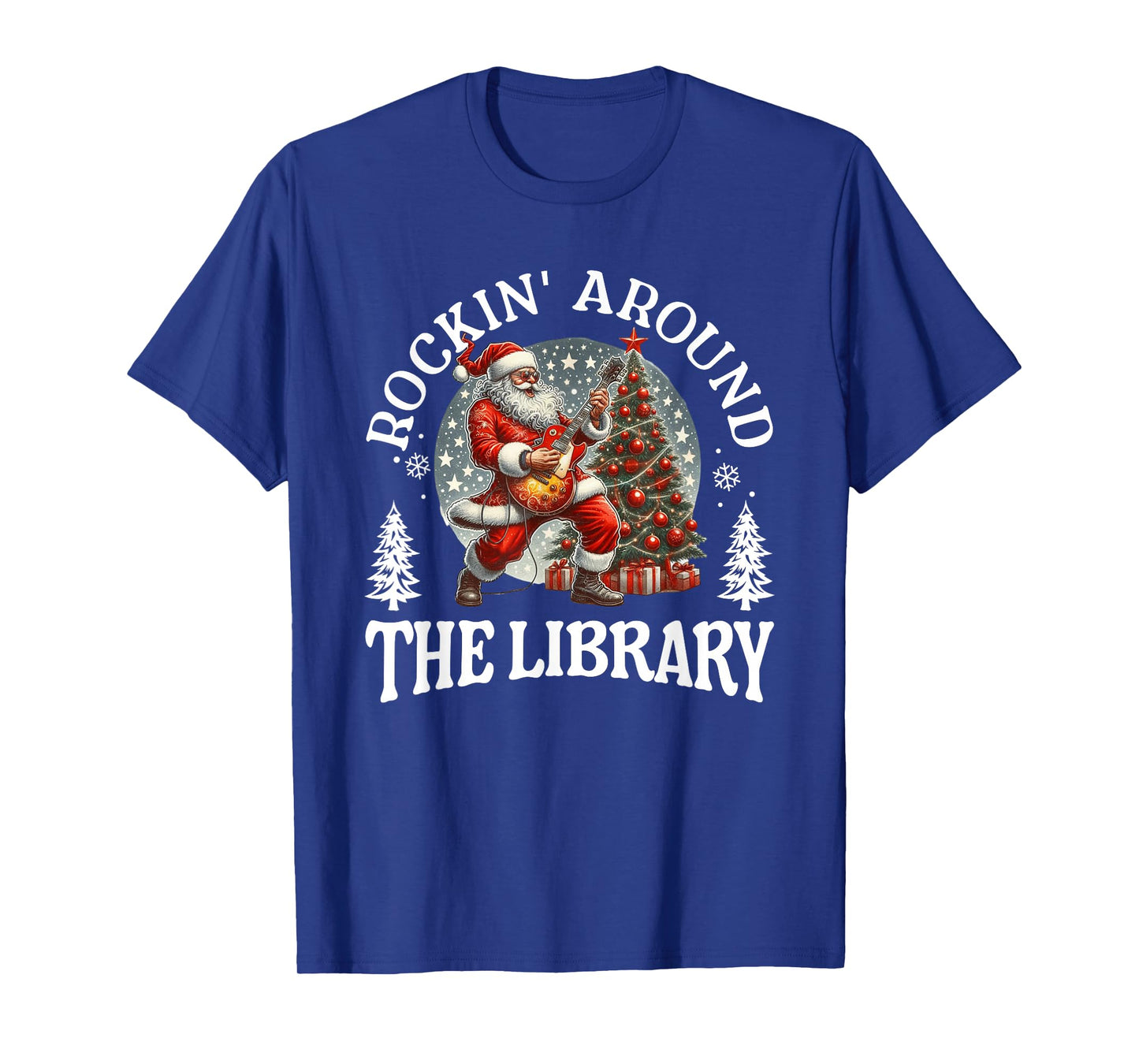 Rockin’ Around The Library Christmas Graphic T-Shirt