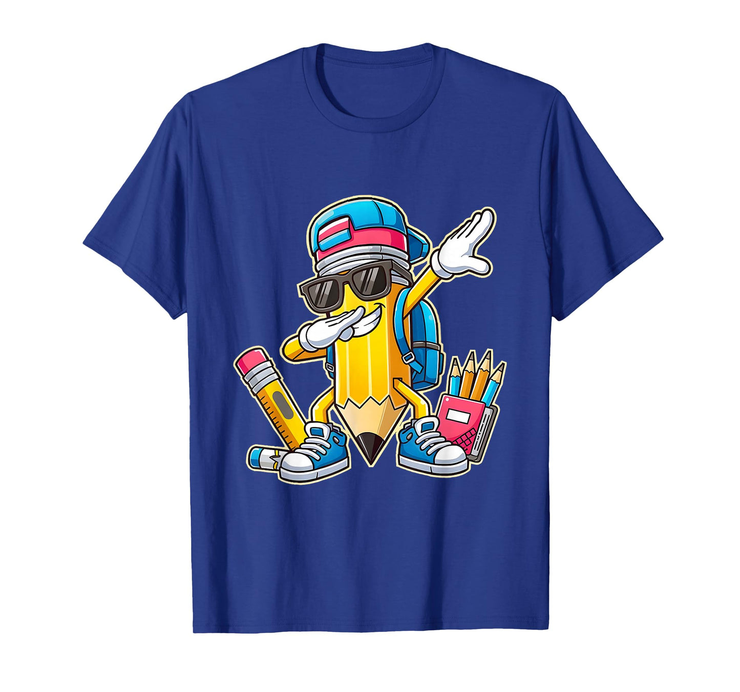 Dabbing Pencil Dancing Back to School Funny Students Boys T-Shirt