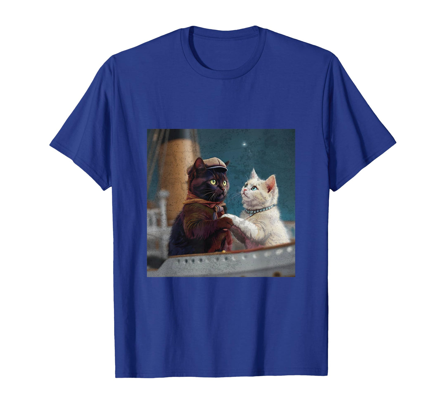 Funny Titanic Movie Cat Meme RMS Cruise Ship Men Women T-Shirt