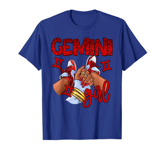 Gemini Girl Birthday Women Sneakers Zodiac Sign Bday T-Shirt