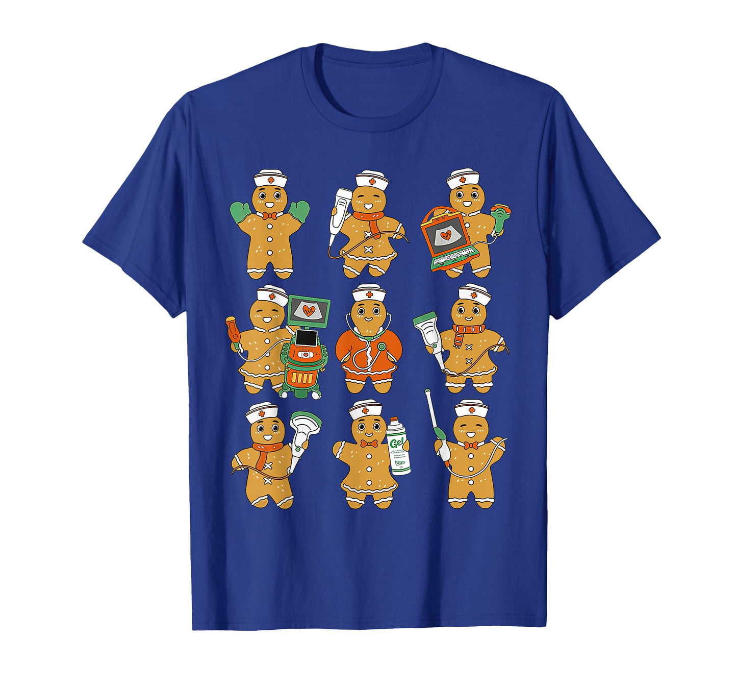 Christmas Ultrasound Tech Gingerbreads Radiology Cardiac T-Shirt