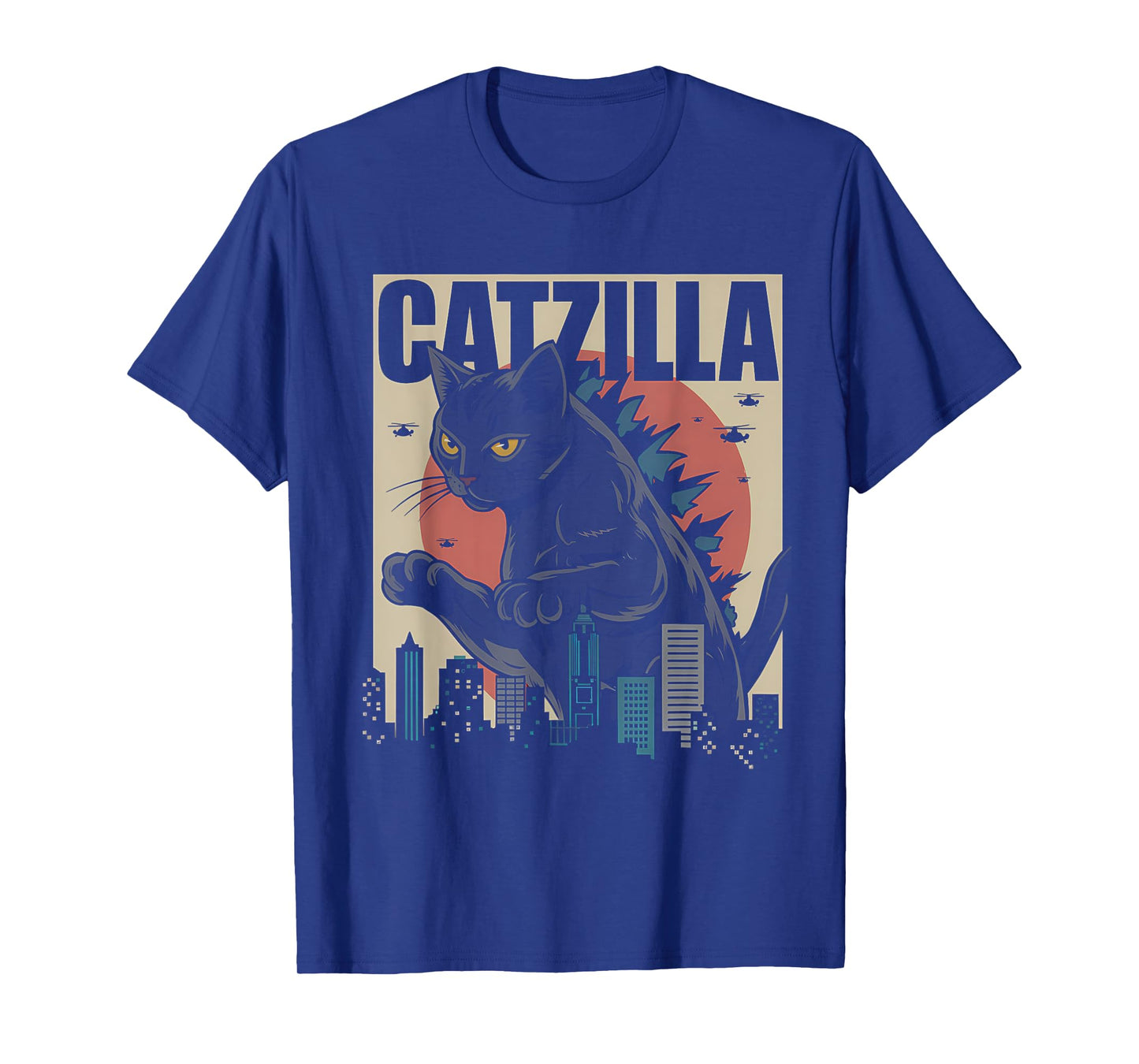 Vintage Catzilla tee - Funny Kitten and Cat T-Shirt for Men Women Kids