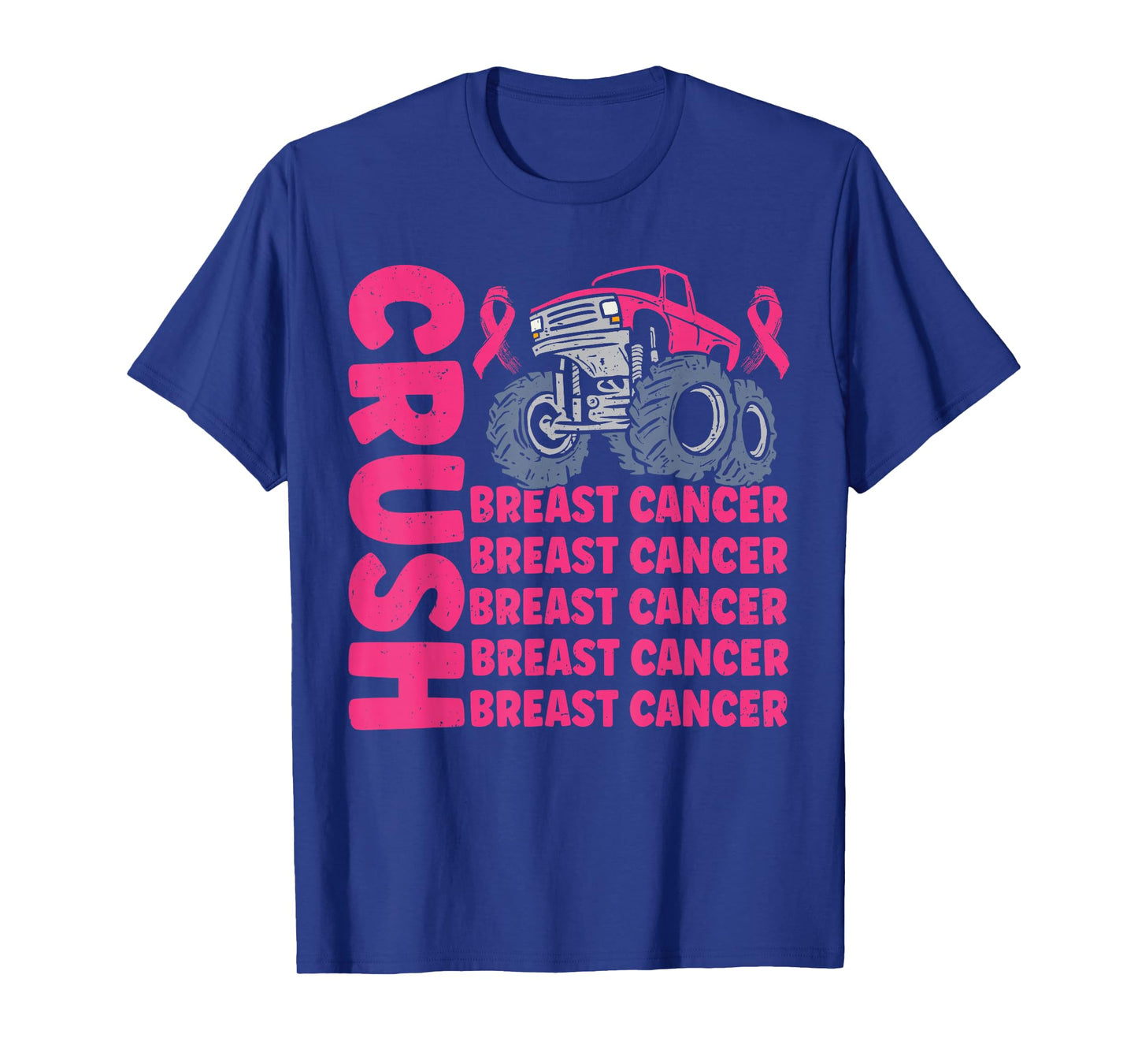 Crush Breast Cancer Awareness Truck pink Women Men Boys T-Shirt