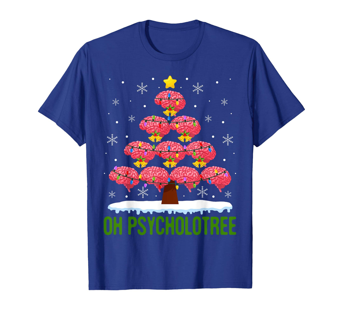 Christmas Tree Oh Psycholotree Psychology Brain Ugly Sweater T-Shirt