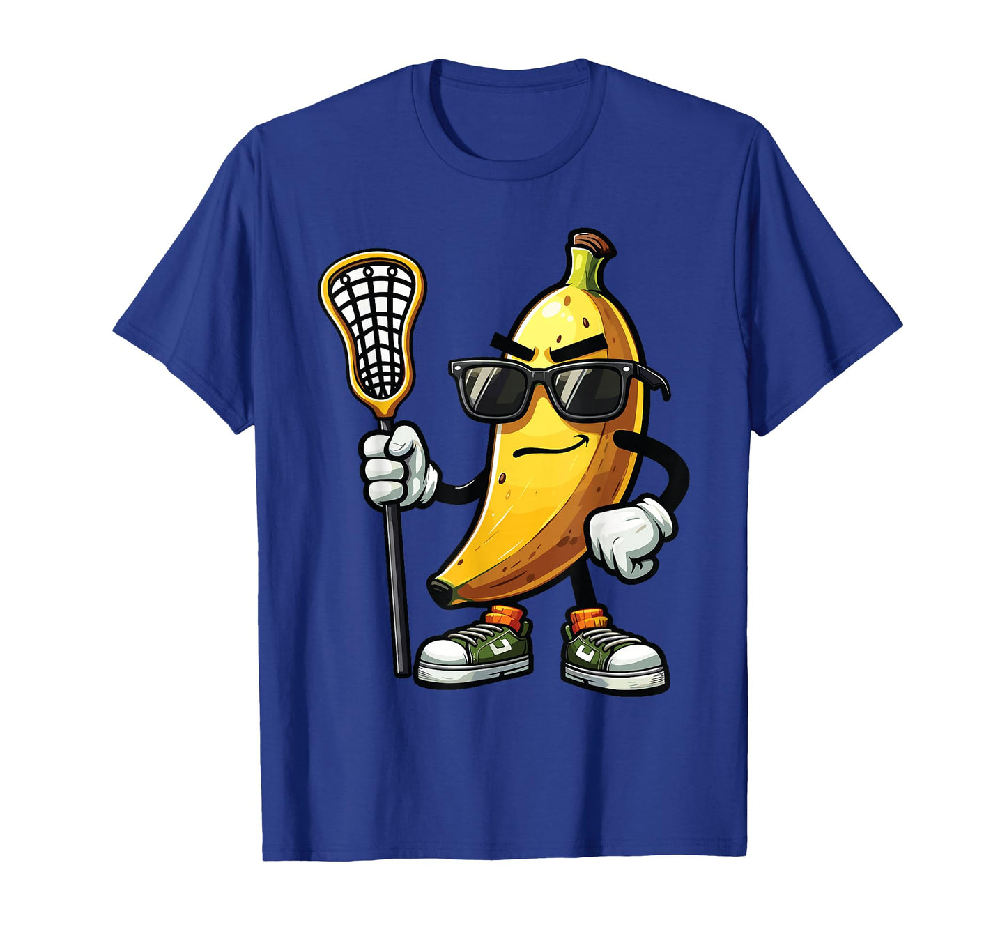 Banana Playing Lacrosse Funny Youth Boys Lacrosse Goalie T-Shirt