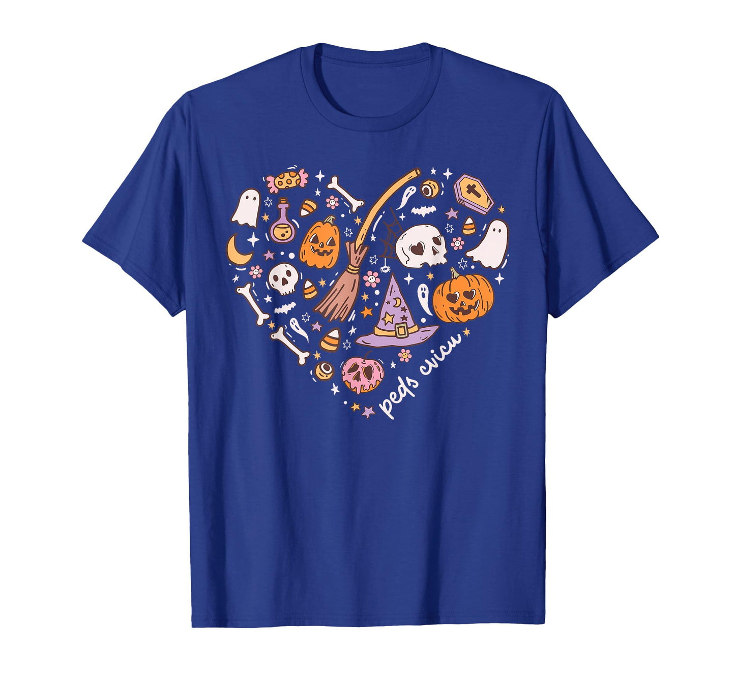 Cute PEDS CVICU Heart Halloween Pediatric Cardiac ICU Nurse T-Shirt
