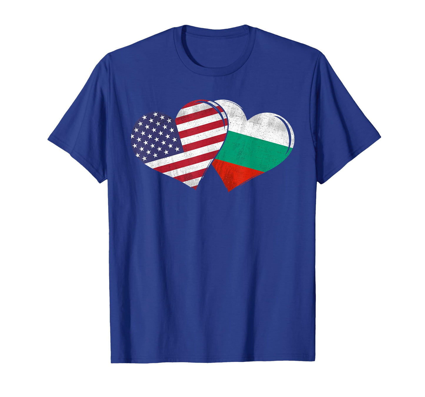 Vintage Bulgaria - American Flag Heart For Bulgarian T-Shirt