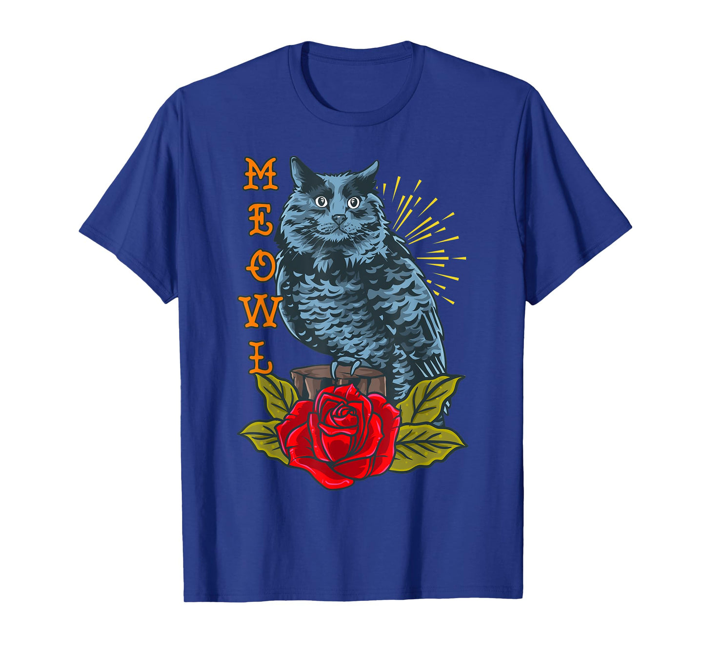Meowl Cat And Owl T-Shirt for Men Women Kids