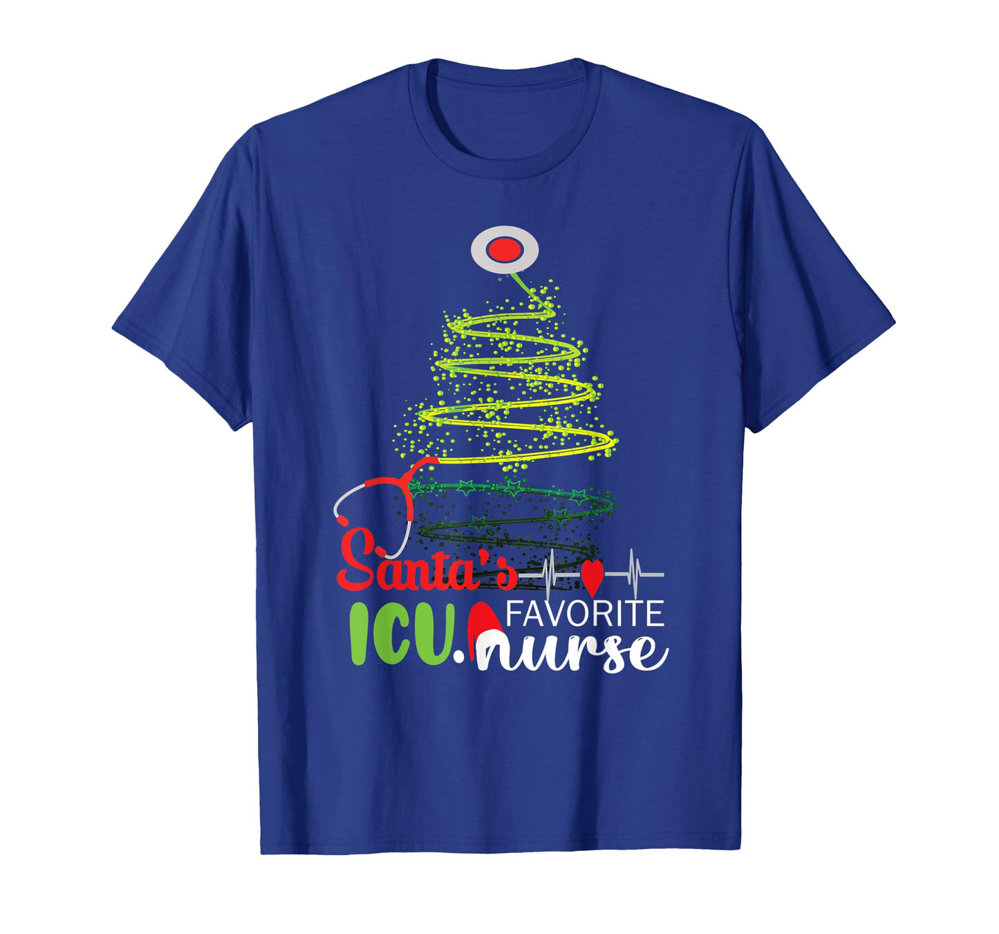 Christmas Party Intensive Care Santa's Favorite ICU Nurse T-Shirt
