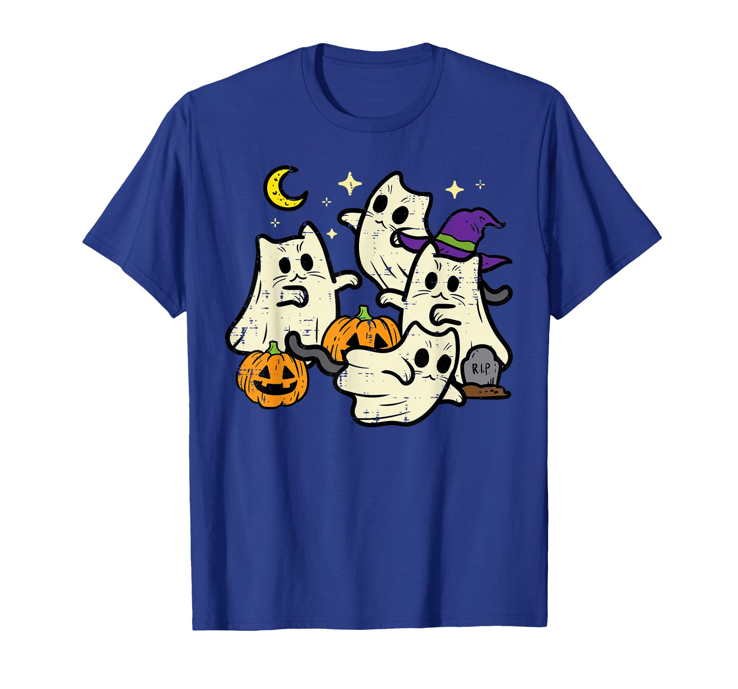 Halloween Black Cats Ghosts Costume Women Girls Kids Toddler T-Shirt