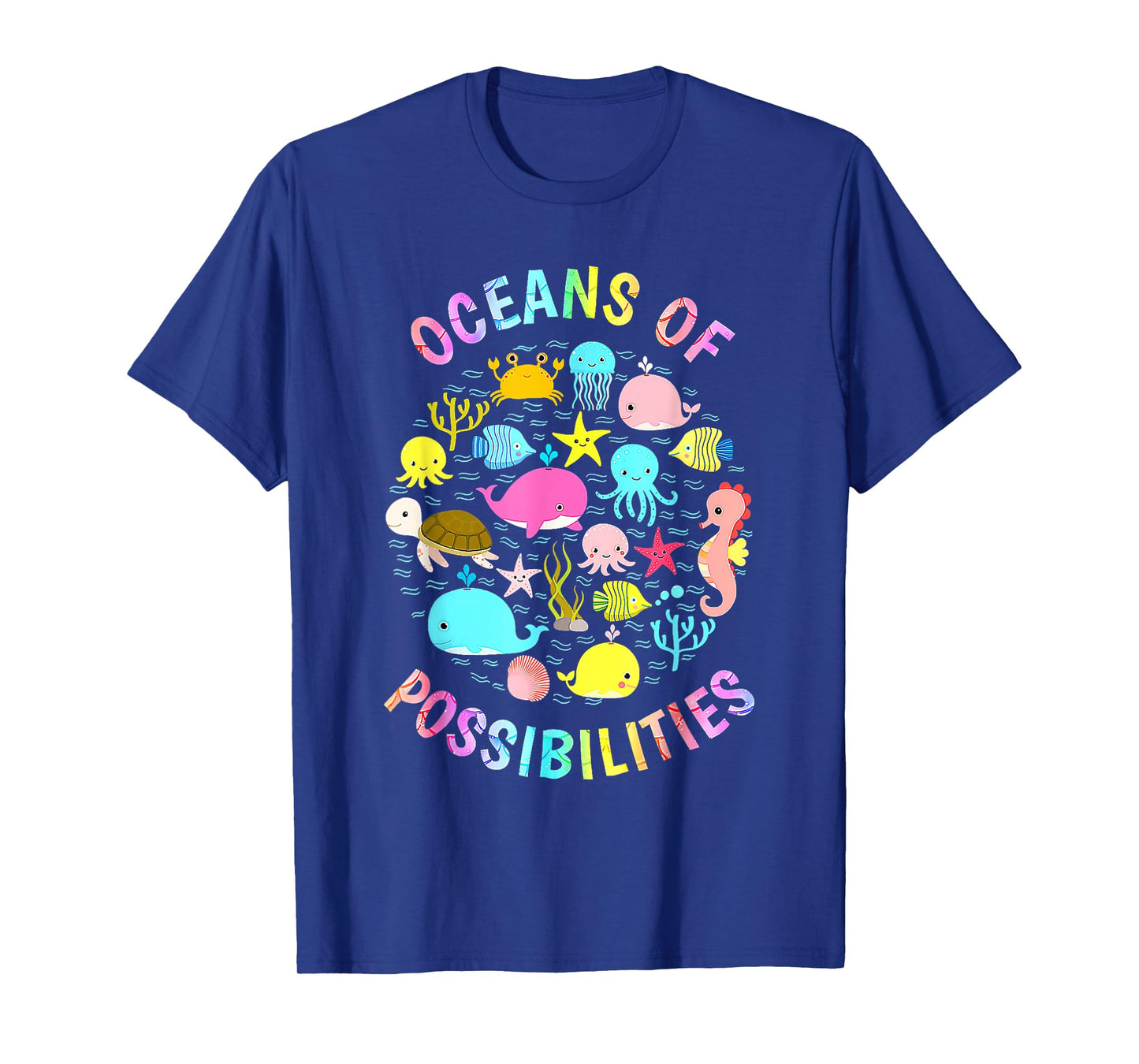 Cute Oceans of Possibilities Summer Reading Sea Creatures T-Shirt