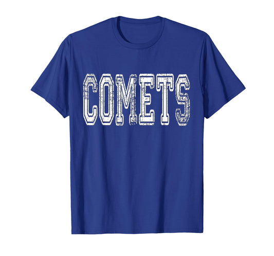 Comets Mascot Distressed Vintage School Sports Name Fans T-Shirt