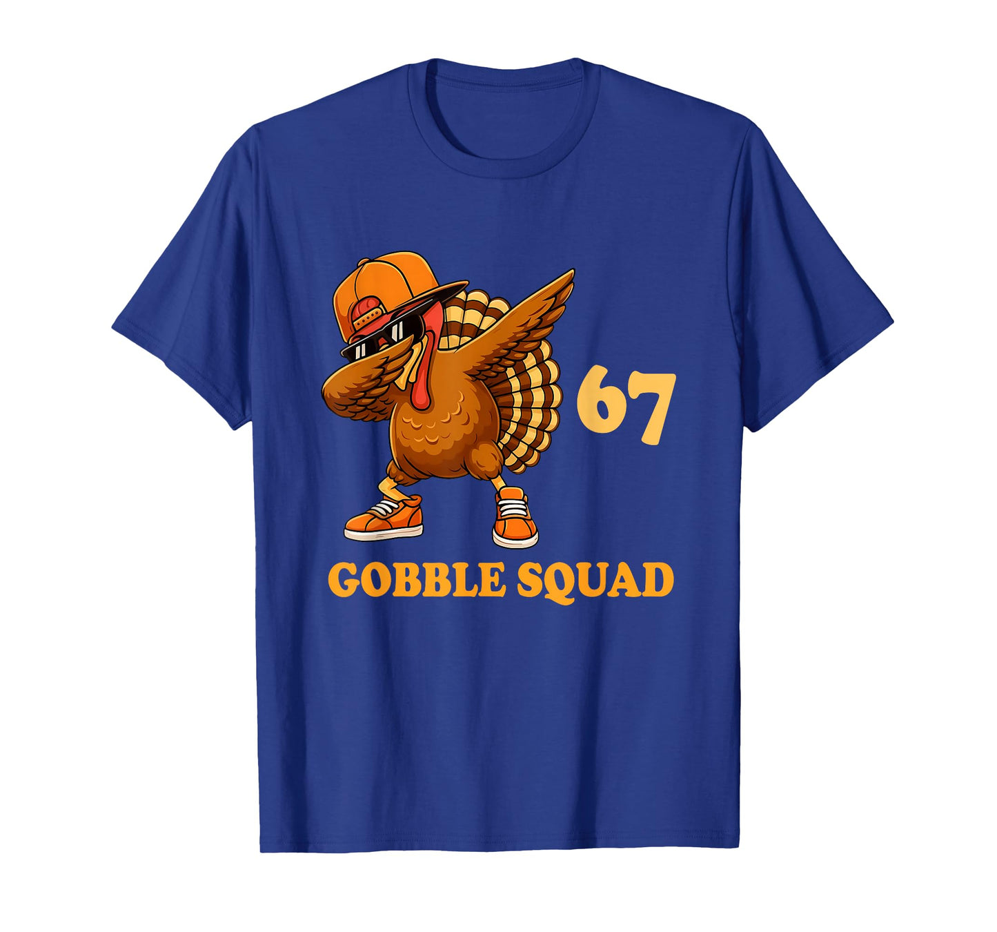 67 Gobble Squad Dabbing Turkey Thanksgiving Design Boys Kids T-Shirt